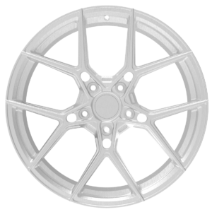 Clear polish wheel with intricate spoke pattern.