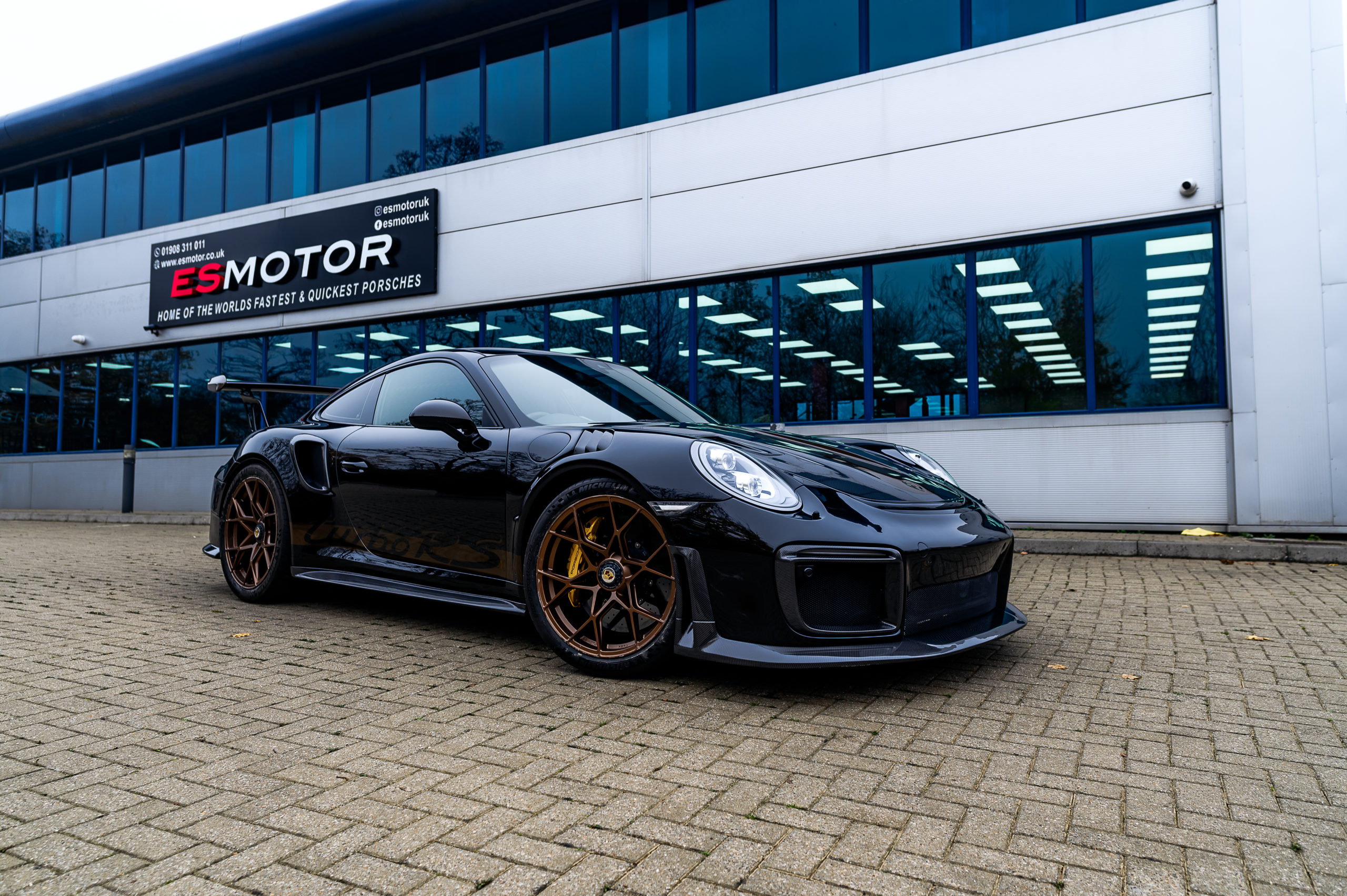 Modified Porsche on road and track