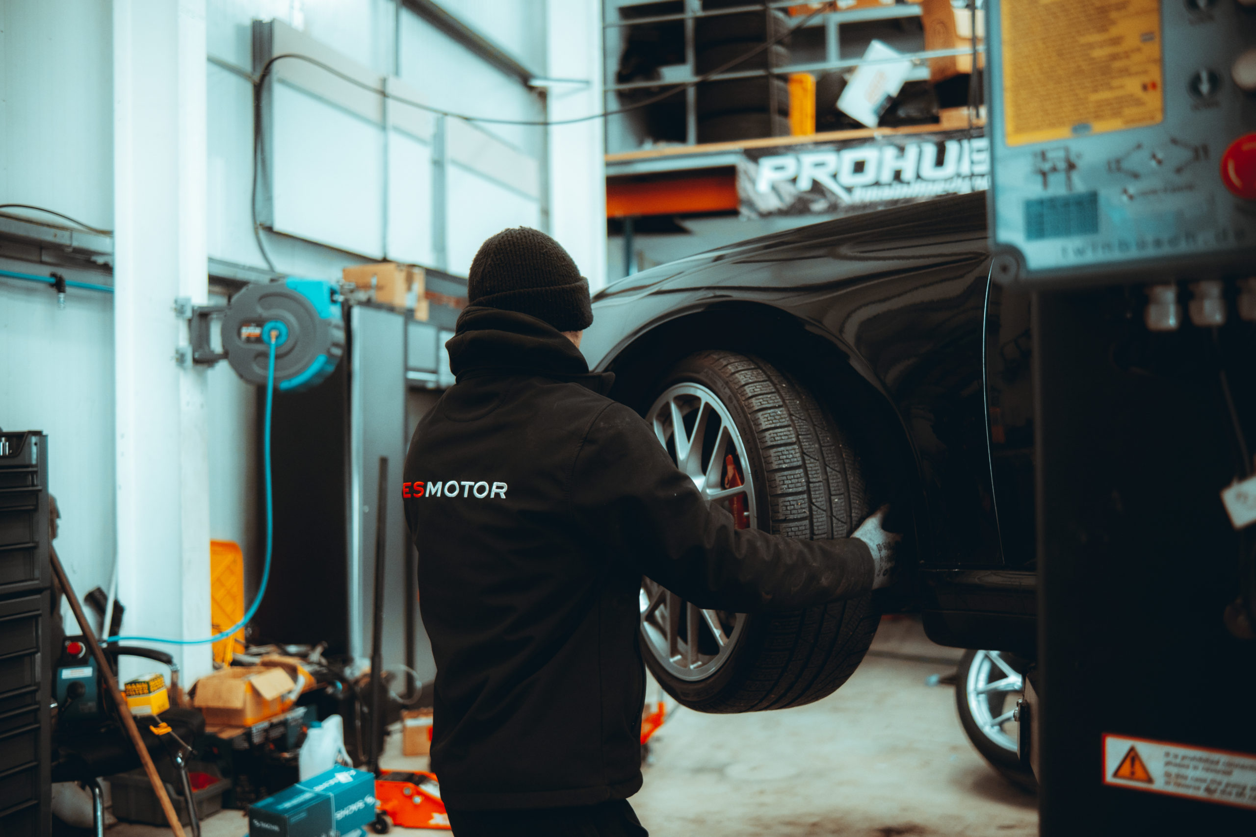 ES Motors garage with Porsche performance builds