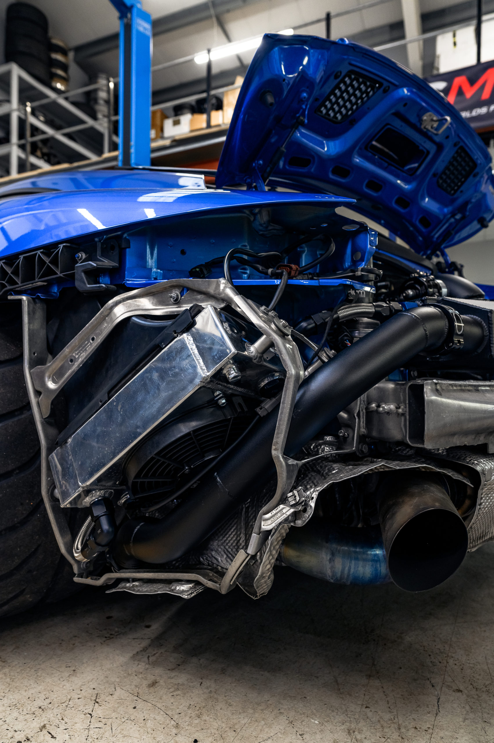 Gearbox drivetrain and cooling system check on modified Porsche inspection