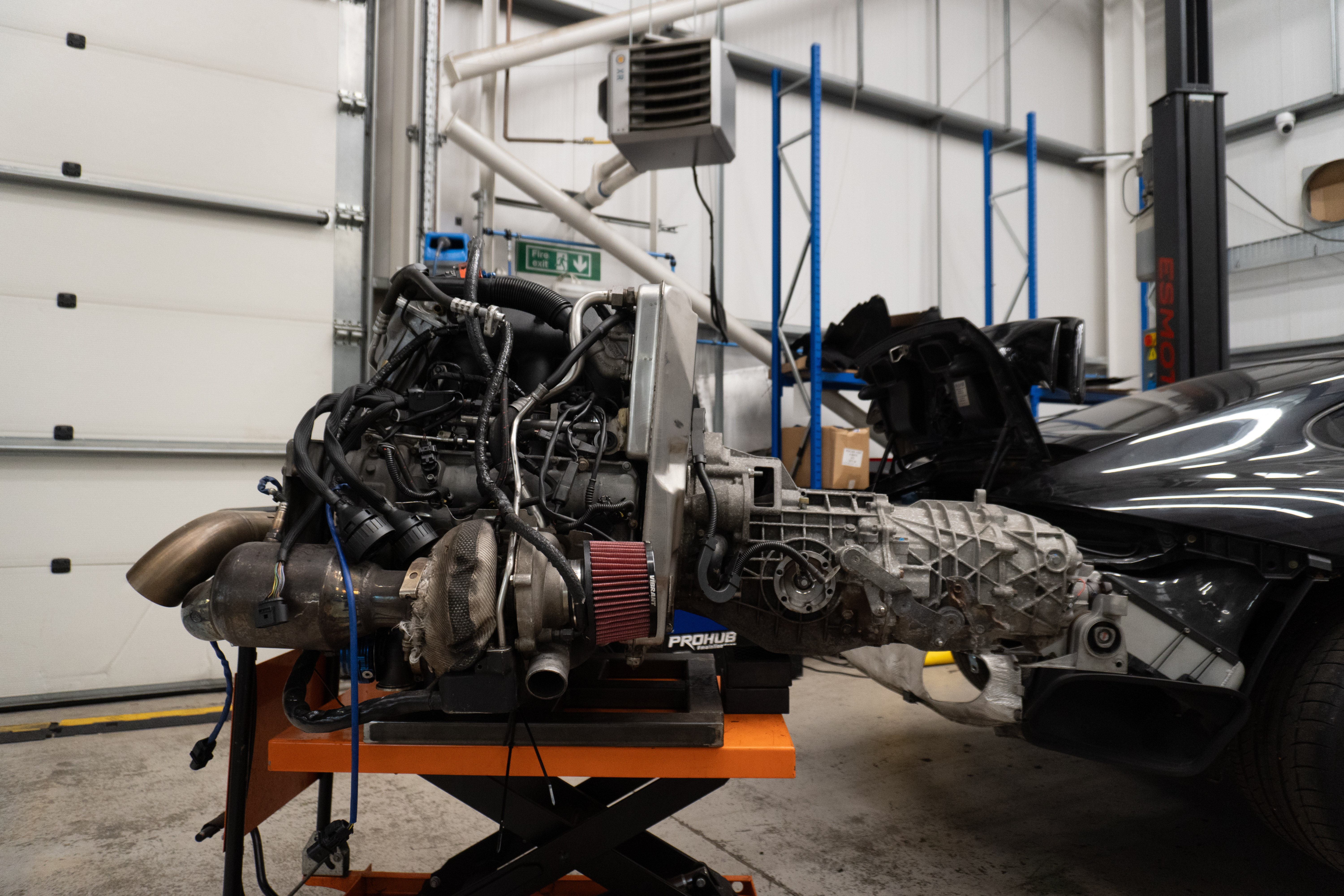 Coolant routing and thermostat upgrade for high power Porsche build